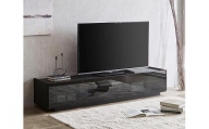 【開梱設置】テレビ台 グリッド 幅180cm ブラック 組子風デザイン追加なし TV テレビボード TV台 TVボード ローボード 家具