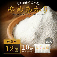 愛知県産 パン用 小麦粉 ゆめあかり 2.5kg × 4袋 計 10kg 12回 国産 強力粉 ブランド 小麦 強力系小麦粉 ふわふわ もっちり 甘味 チャック付き パン ホームベーカリー ベーグル 食パン お取り寄せ 愛知県 碧南市 送料無料 H008-257