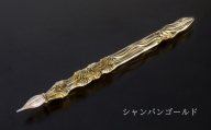 【ガラスペン】カネモオリジナル 軸径10mm (カラー：シャンパンゴールド)