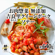 碧南DELIシリーズ お肉惣菜 無添加 吉良里（きらり）クイーンポークソテー 約640g(160g×4食) おかず 洋食 ポークチャップ 豚 トマト 豆 ビーンズ　H080-039
