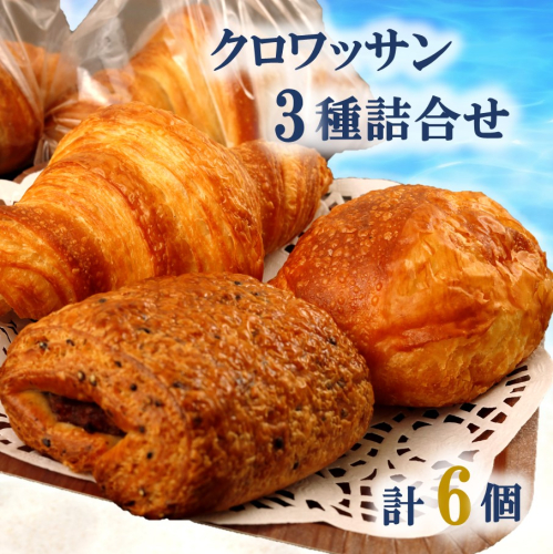 海辺のパン屋「麦正」からお届け クロワッサン3種詰合せ 計6個_2249R 1055982 - 大分県国東市