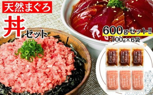 三崎まぐろ 2度おいしい まぐろ2色丼セット 600g（各100g×3P）　M020-018