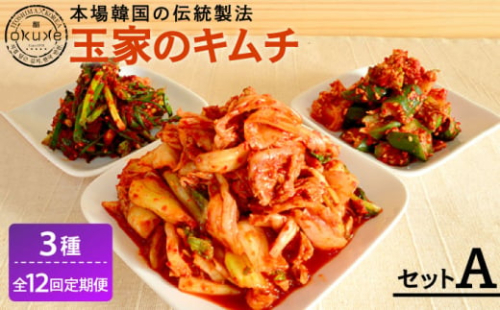 【全12回定期便】玉家 の キムチ セット A ( 白菜 / 葱 / 胡瓜 / 大根 )糸島市 / 玉家のキムチ工房【いとしまごころ】 [AAE010] 1057651 - 福岡県糸島市