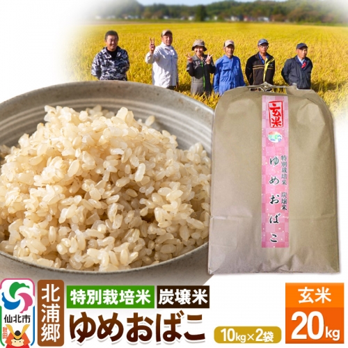 【特別栽培米 炭壌米 ゆめおばこ】令和5年産 玄米 10kg 2袋 1058449 - 秋田県仙北市