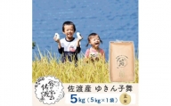佐渡島産 ゆきん子舞 玄米5kg×1袋【令和5年産】