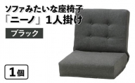 【ブラック】ソファみたいな座椅子 ニーノ 1人掛け