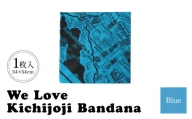 【UNRESS吉祥寺バンダナ】We Love Kichijoji Bandana  54cm×54cm Blue