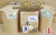 【令和5年産】京都のお米 食べ比べ 1Kg×3袋セット （丹後コシヒカリ 京式部 丹波キヌヒカリ 米 食べくらべ 詰め合わせ） 2023年度