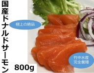 北海道　国産ドナルドサーモン(生食用)　800g【A015-3-1】