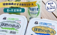【6ヶ月定期便】球磨酪農おすすめセットA（瓶牛乳&ヨーグルト加糖・砂糖不使用）