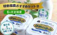 【6ヶ月定期便】球磨酪農おすすめセットB（瓶牛乳&ヨーグルト加糖×2個）