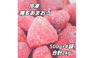 福岡県産＜博多冷凍あまおう＞約500g×4袋 合計約2kg【1443749】