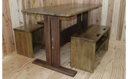 【ふるさと納税】手作り木製ダイニングテーブルセットVer.１ 099H2167