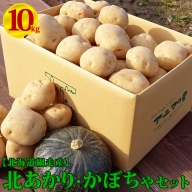 網走産ジャガイモ(北あかり)かぼちゃ1個セット約10キロ◇