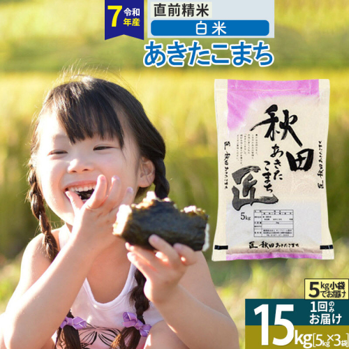 【白米】＜令和7年産＞ 秋田県産 あきたこまち 15kg (5kg×3袋) 15キロ お米 匠 [サンファーム西木] 1078197 - 秋田県仙北市