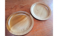 食卓に木の温もりを、7寸皿（54-05）