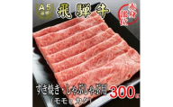 [A5等級]飛騨牛赤身肉スライス300g　モモ又はカタ肉【1445788】