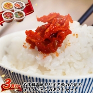 3種の本場韓国風ピリ辛ご飯のお供とコチュジャンのセット【26001】