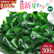 【漁師さんからのおすそわけ】新芽わかめ 300g(約100g×3袋) [かわむら家 宮城県 気仙沼市 20564375] わかめ ワカメ 若芽 海藻 国産 三陸 味噌汁 小分け 三陸わかめ