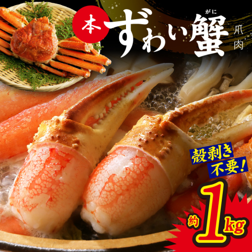 本ずわいがに 爪肉 約1kg 加熱用 G1832 1084021 - 大阪府泉佐野市