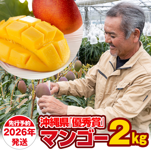 【2026年発送】芳醇な香り　とろける食感　沖縄県「優秀賞」マンゴー2kg 108593 - 沖縄県南風原町