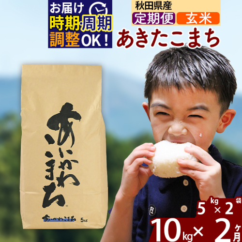 ※令和7年産※《定期便2ヶ月》秋田県産 あきたこまち 10kg【玄米】(5kg小分け袋) 2025年産 お届け時期選べる お届け周期調整可能 隔月に調整OK お米 藤岡農産 1086515 - 秋田県北秋田市