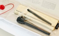 熊野化粧筆　律2本＆ケース（ゴールド）