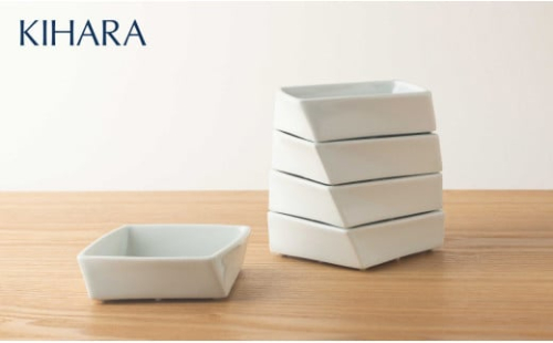 【橋本夕紀夫デザイン】 Hineri 捻り深皿 5枚セット【KIHARA】有田焼 器 うつわ 取皿 取鉢 食器 白 シンプル インテリア ユニーク オブジェ キハラ A35-370 1087077 - 佐賀県有田町