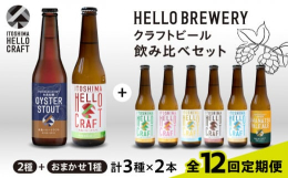 ※こちらは全12回お届けの定期便商品です。■糸島の綺麗な湧き水と特産物で造る、ここでしか飲めないビール！糸島は上深江の長閑な風景を一望することができる、小さなブルワリーで造り上げるクラフトビールです。