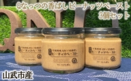 山武市産 Qなっつの香ばしピーナッツペースト3個セット / ローストナッツ 落花生 栄養丸ごと 千葉県