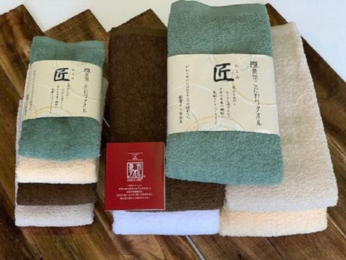泉州こだわりタオル「匠」タオルセット フェイスタオル 4枚＆バスタオル 5枚【泉州タオル 国産 吸水 普段使い シンプル 日用品】 099H3866 1088105 - 大阪府泉佐野市