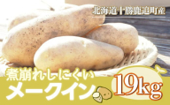 メークイン19kg 【 ふるさと納税 人気 おすすめ ランキング いも 芋 イモ じゃが芋 じゃがいも ジャガイモ メークイン 北海道 鹿追町 送料無料 】 SKW006