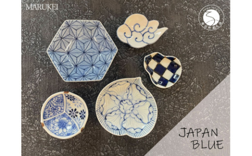 有田焼 JAPANBLUE 5点セット【丸兄商社】食器 器 うつわ 陶磁器 食器セット 皿 小皿 豆皿 取皿 手描き 染付 ブルー 5枚 セット 電子レンジ対応 A35-353 1088849 - 佐賀県有田町