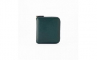 colm二つ折り財布　ブルー　立体成型で作った本革製財布