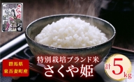 【東吾妻町産】特別栽培ブランド米 さくや姫 5kg お米 良質 水 国際大会 受賞 希少 金賞 美味しい