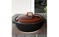 日本製 陶器製 プレーン仕切り二食土鍋 TWINS ブラウン＜ina063TW＞【1453698】