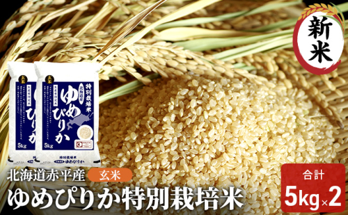 玄米 北海道赤平産 ゆめぴりか 10kg (5kg×2袋) 特別栽培米 米 北海道 お米 ふるさと納税  109772 - 北海道赤平市