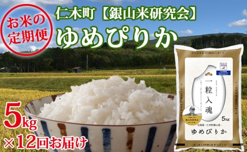 12ヶ月連続お届け【ANA機内食に採用】銀山米研究会のお米＜ゆめぴりか＞5kg