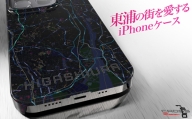 No.568-16 【東浦】地図柄iPhoneケース（バックカバータイプ・ブラック） iPhone XS / X 用 ／ アイフォン 携帯ケース スマホケース マット仕上げ 愛知県