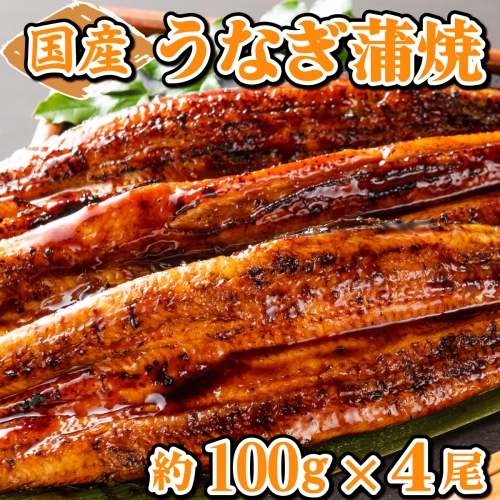うなぎ蒲焼専門店「柳屋」国産うなぎ蒲焼 (約100g×4尾) B-933 1101674 - 佐賀県上峰町