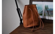 【レザー巾着】Drawstring bag　カラー：Red Brown