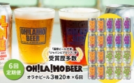 【6回定期便】オラホビール3種飲み比べ20本セット