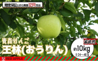 りんご [ 12月発送 ] 13度糖度保証 家庭用 王林 約 10kg [ 弘前市産 青森りんご ]