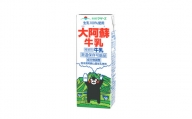 【3ヶ月定期便】生乳100％大阿蘇牛乳 ロングライフ牛乳 くまモンラベル 200ml×24本入り