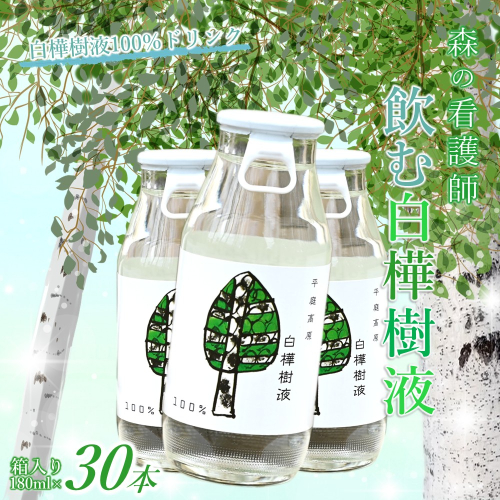 飲む白樺樹液 カラダの中からキレイになろう 美容・健康に！樹液100％ドリンク30本セット 1107857 - 岩手県久慈市