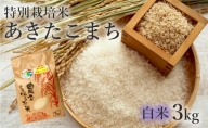 【白米】特別栽培米 あきたこまち 3kg 秋田県産 令和5年産
