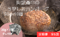 【定期便6回お届け】阿波黒牛のうずしおハンバーグ 150g × 10個　合計9kg