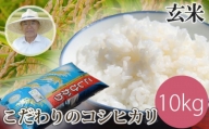 こだわりのコシヒカリ(玄米)10kg / 減農薬 おこめ こしひかり 広島県