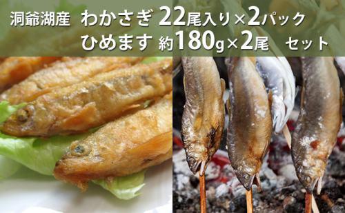 洞爺湖産わかさぎ(22尾入り×2P)・ひめます約180g×2尾セット 111280 - 北海道洞爺湖町