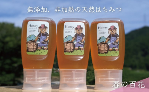 合計900g 天然蜂蜜 国産蜂蜜 非加熱 生はちみつ 岐阜県 美濃市産  春 (蜂蜜300g入りピタッとボトル3本セット)A11 1114305 - 岐阜県美濃市